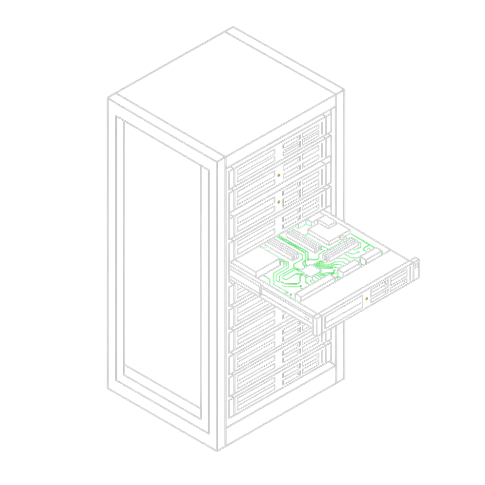 cheap dedicated server rack illustration