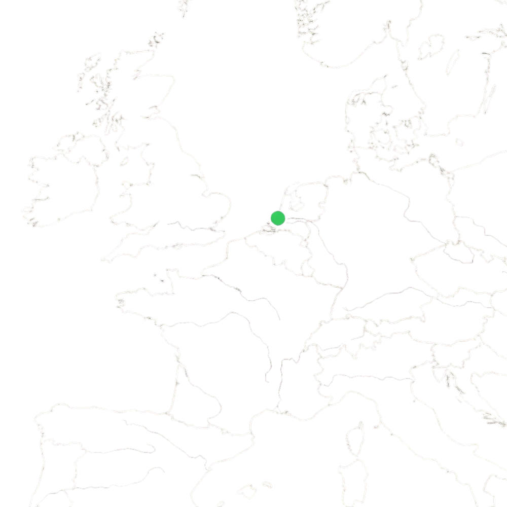 map of Europe showing Hostner dedicated server location Rotterdam